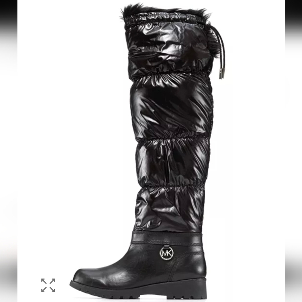 MICHAEL Michael Kors Brandy Tall Nylon Snow Boots - Size 9